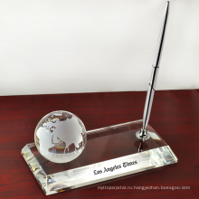держатель кристалл ручка с кристалл модель 3D карта мира для украшения стола 